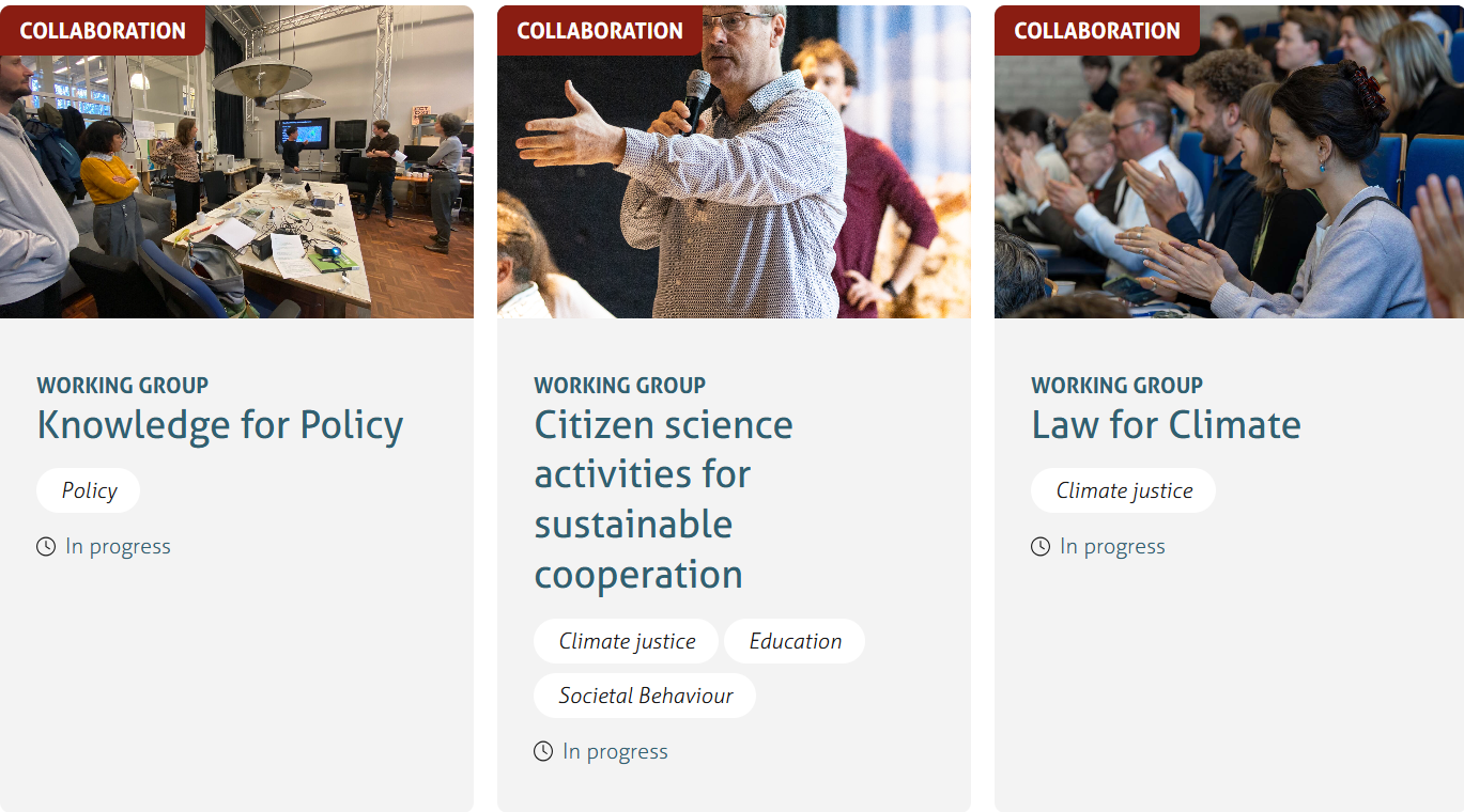 Overview Working Groups